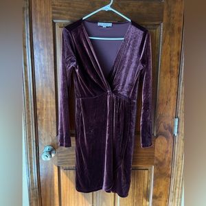 Burgundy Velvet Loft Dress size small